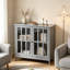 Buffet, armoire de rangement, armoire grise