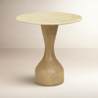 Argiro 24" Genuine Marble End Table