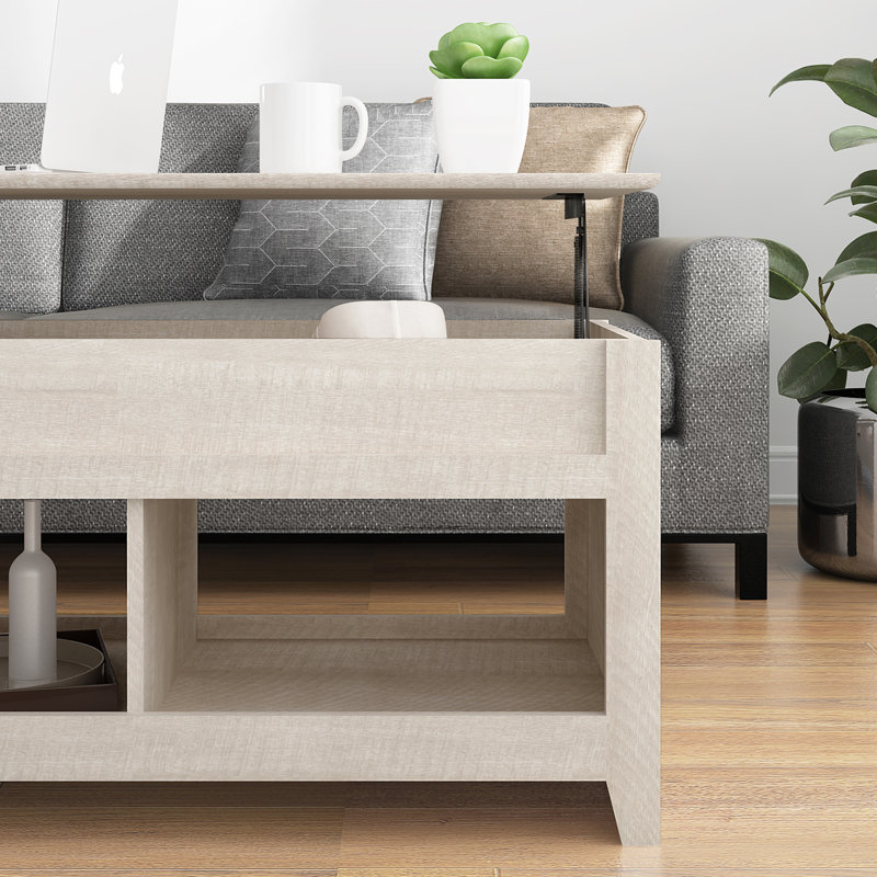 Bianka Lift Top Coffee Table, Dusty Gray Oak