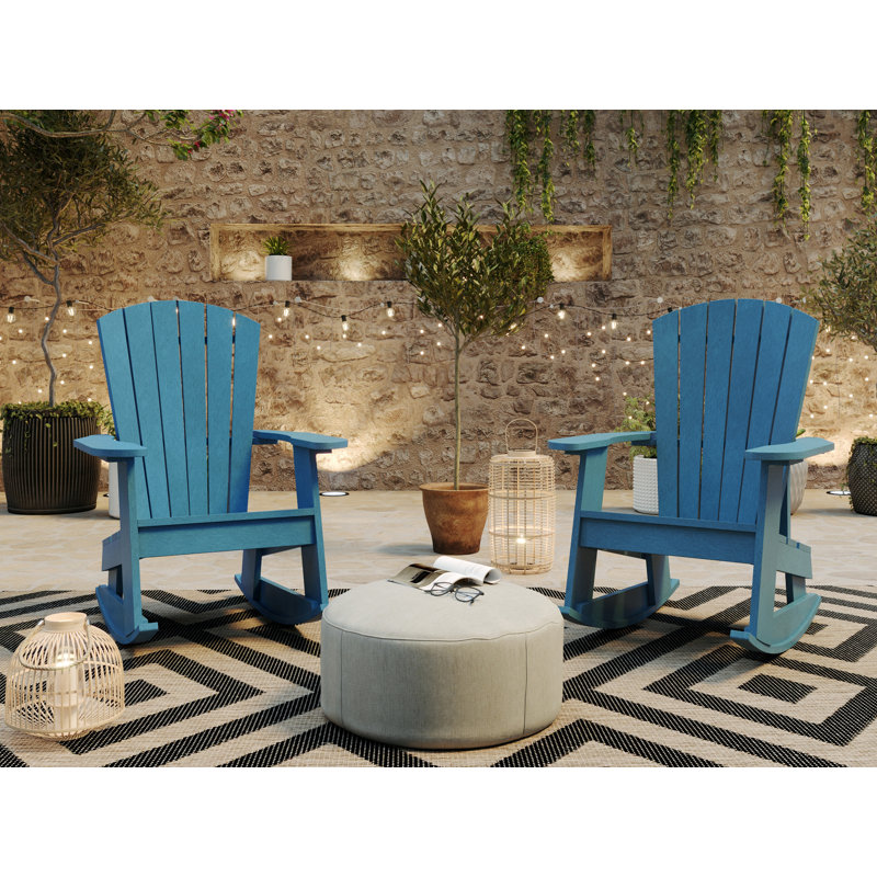 Chaise berçante en plastique Adirondack Captiva, Cobalt