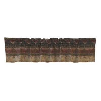 Sierra Brown/Red/Tan Aztec Print Western Rustic 18”x84” Window Valance