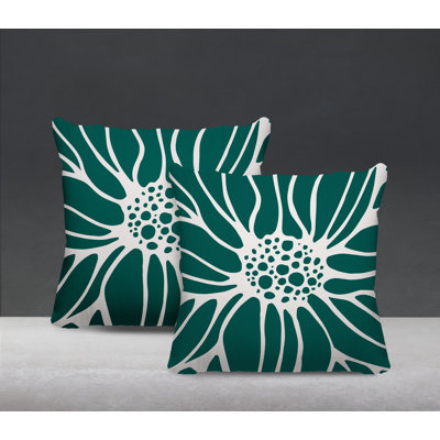 Polyester Blend Throw Square Indoor/Outdoor Pillow Cover & Insert