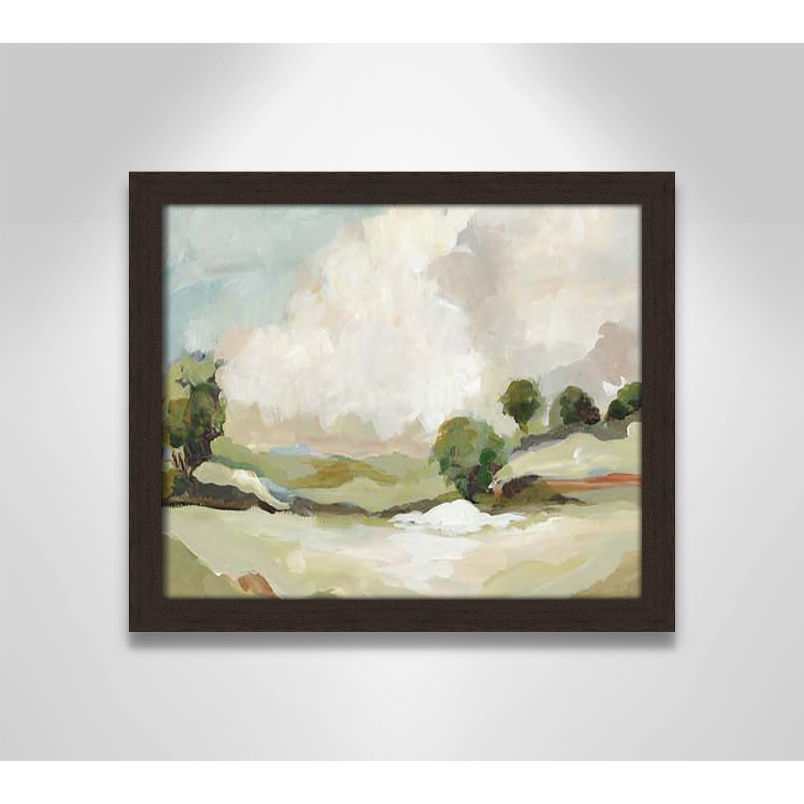 Pastoral Land by Allison Pearce, 13" H x 15" W x 1.25" D, Walnut