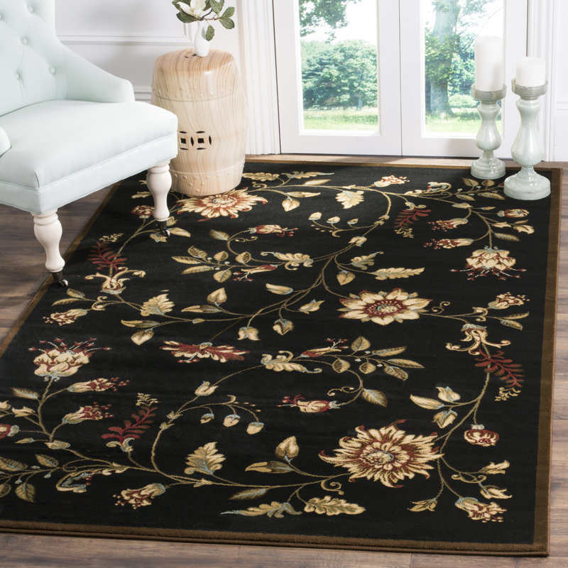 Tapis à motif floral Carolane, Rectangle 4 pi x 6 pi