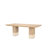 Jurine Mango Wood + Travertine Dining Table-99238347