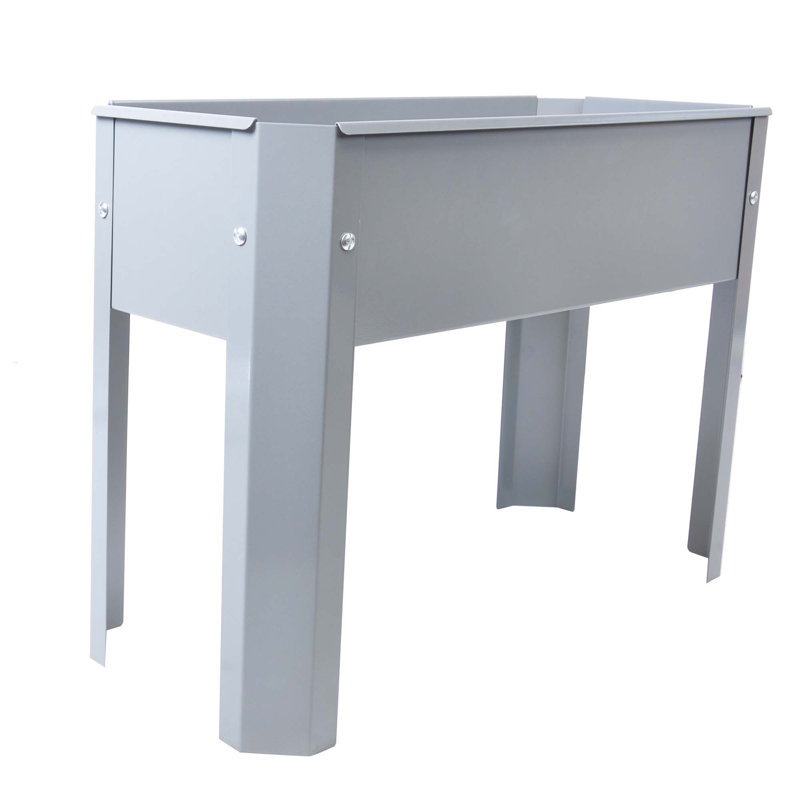 Lit de jardin surélevé polyvalent en métal pour le jardinage extérieur et jardin, Gris, 2