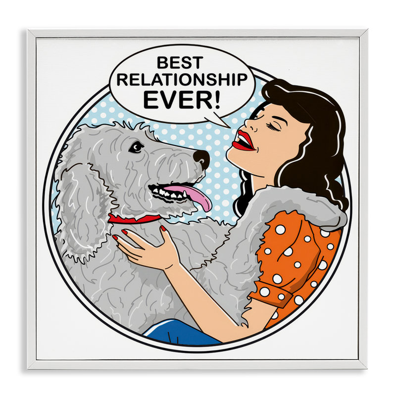 «Best Relation Ever Dog», reproduction de giclée sur toile par Dog Is Good, H 12 po x l 12 po