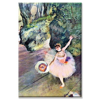 Imprimé « danseur avec un bouquet de fleurs » par edgar degas