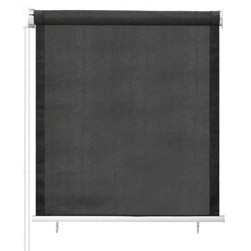 Semi Sheer Roller Blind, Anthracite, 140 cm L x 60 cm W