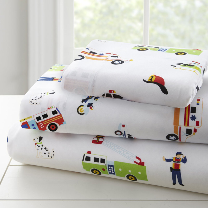 Ensemble de literie pour lit simple Wildkin, Ensemble de draps pour lit simple avec un drap-hou