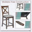 Ensemble de chaises élégantes à hauteur de comptoir pour 4, tabourets rembourrés pour une utilisation confortable dans la salle à manger et la cuisine-58535068