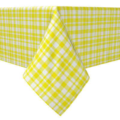 Rectangular Plaid Cotton Twill Tablecloth