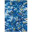 Tapis bleu abstrait tissé à la machine-1091894959