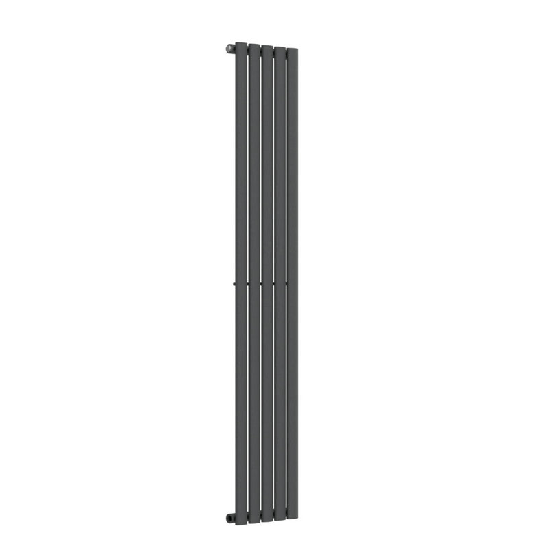 Oval Panel Radiators, 62cm H x 11cm W x 3cm D, Grey