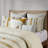 3 Piece Cotton Comforter Set Gray/Yellow