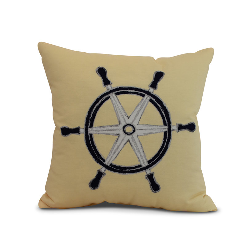 Housse et insert de coussin carré Nantucket, Jaune, 16 po x 1 po