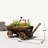 Small Wheelbarrow Wagon Flower Cart,Wooden Mobile Garden Planter