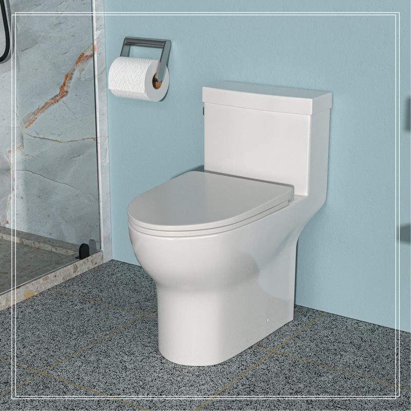 Toilette monobloc en céramique à une chasse avec siège cloisonné