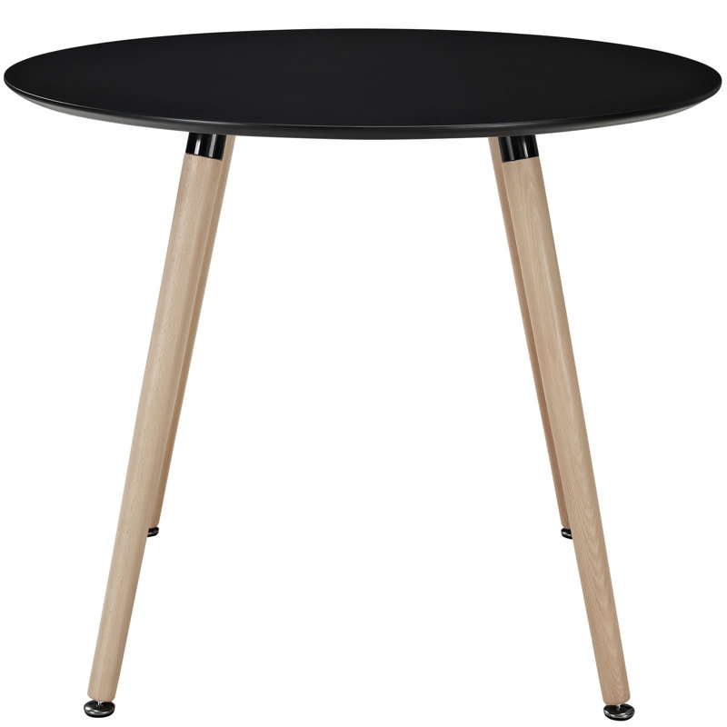 Contemporary 36" Round Beechwood Dining Table in Black