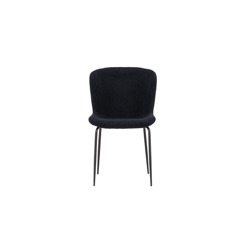 Ellettsville 47.5cm H Polyester Upholstered Side Chair, Black, Black