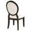Chaise d'appoint à dossier ovale foncé Fulton (ensemble de 2)