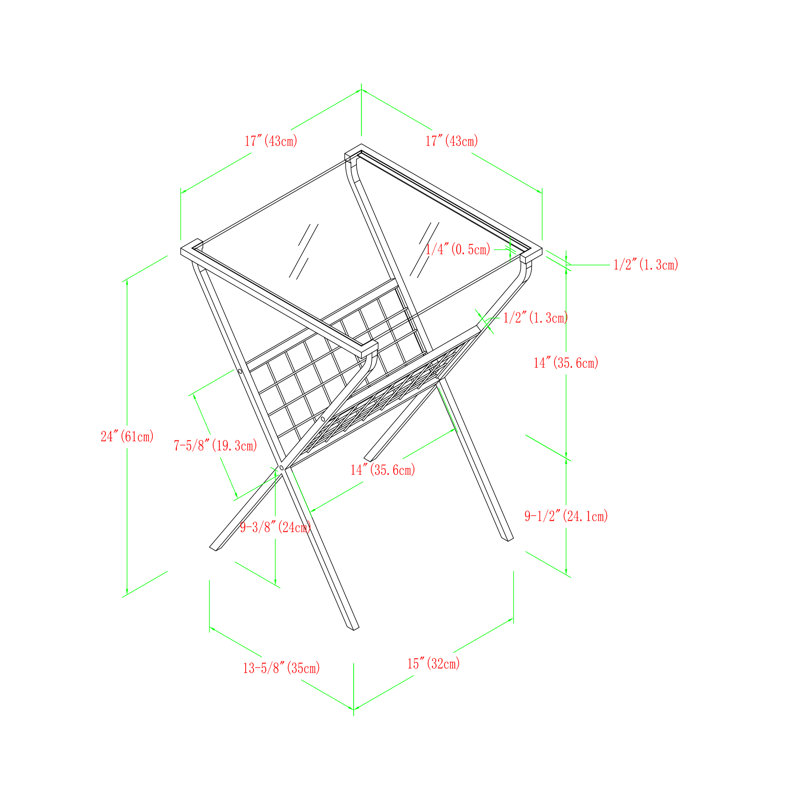 Glass Top End Table