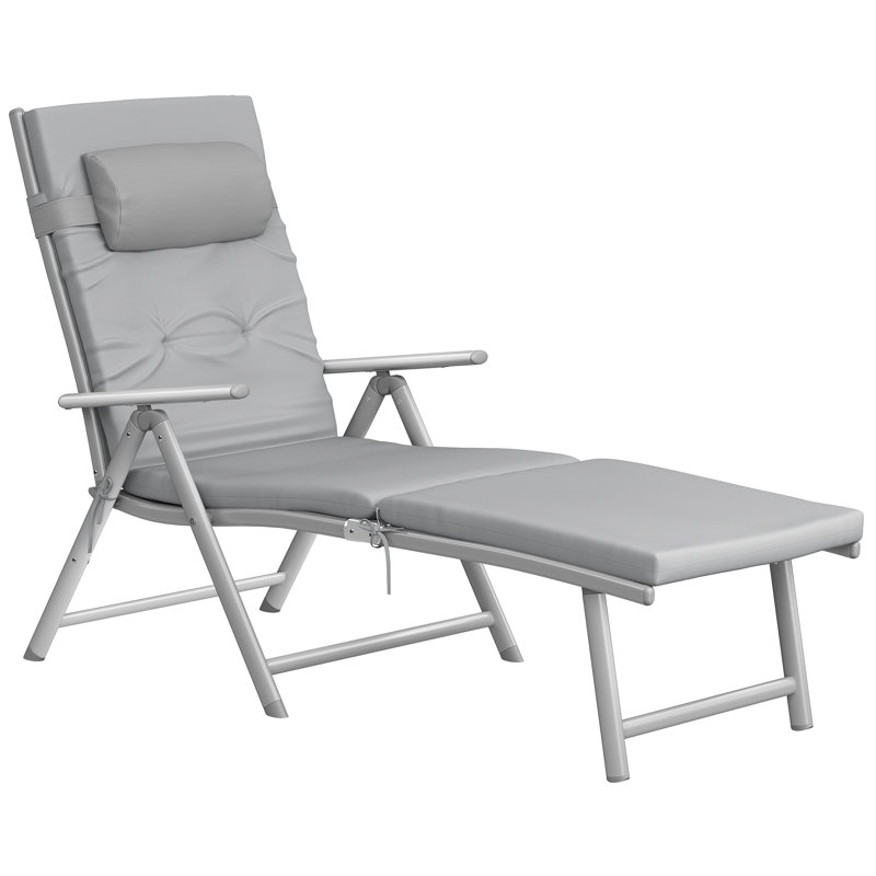 Caitlynd Folding Recliner Chair, Grey