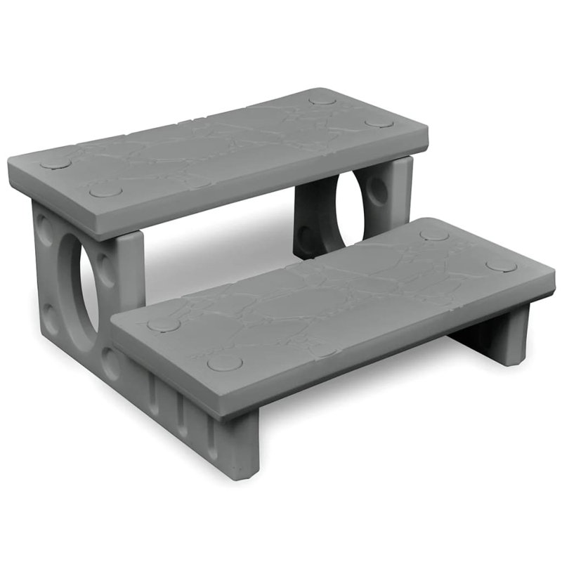 Spa Steps Outdoor Patio Multipurpose Reversible Tread Multi Colours, Grey