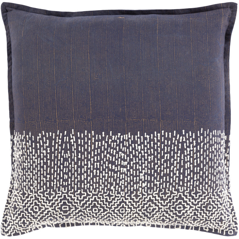 Haines Cotton 20" Throw Pillow Cover