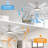 Bartling 52" 8-ABS Blades Smart Ceiling Fan With Led Light And Dimmable, Remote/App/Voice Control/Reversible Motor-1220249251
