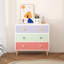 Commode 3 tiroirs pour enfants, table de chevet pour chambre à coucher, armoire de rangement pour enfant, salon, chambre d'enfant, chambre d'enfant, garde-robe (coloré)-1414752286