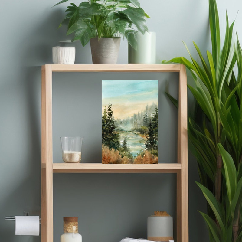 «Favorite Spot Dreamy Peaceful Romantic Forest Landscape», art mural, H 18 po x l 12 po