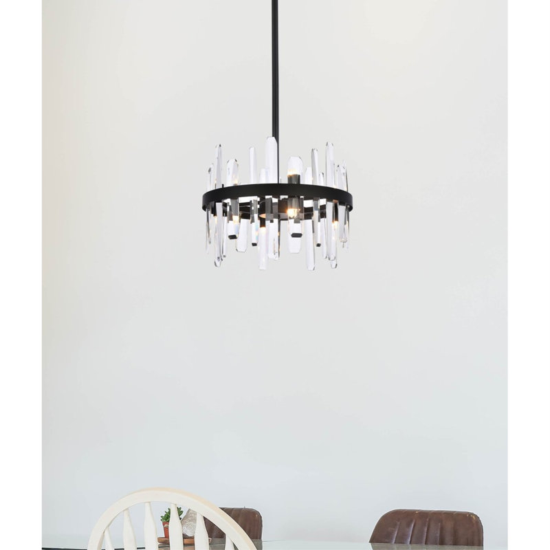 Marlow 6 - Light Unique/Statement Pendant, Black, 57.5" H x 16" W x 16" D