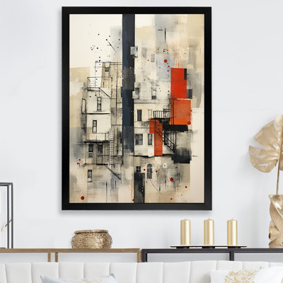 Paysage abstrait Harlem Renaissance II - Art mural abstrait, salon