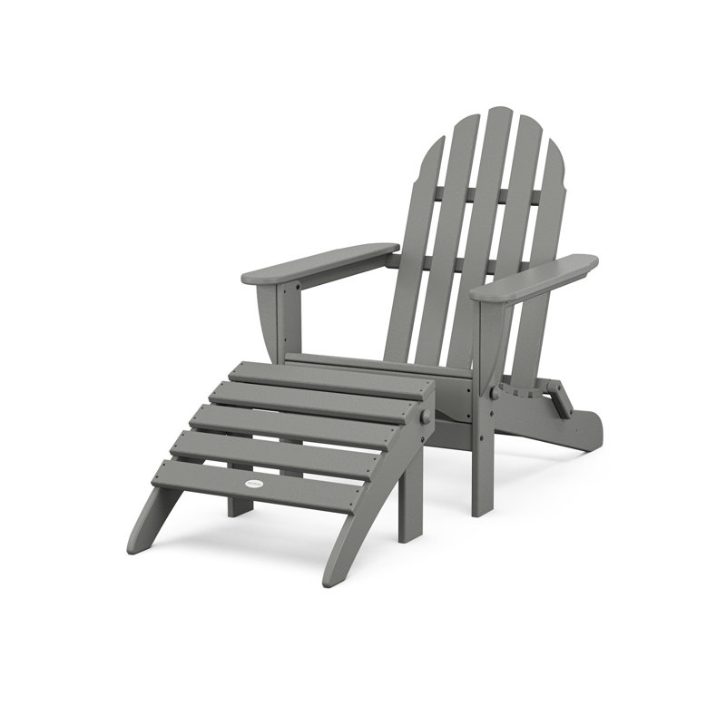 Ensemble 2 pièces POLYWOOD Adirondack classique, Gris ardoise