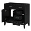 Meuble-lavabo 36 po sans lavabo, base d'armoire seulement, armoire de salle de bain avec tiroirs, structure solide et panneau en bois aggloméré