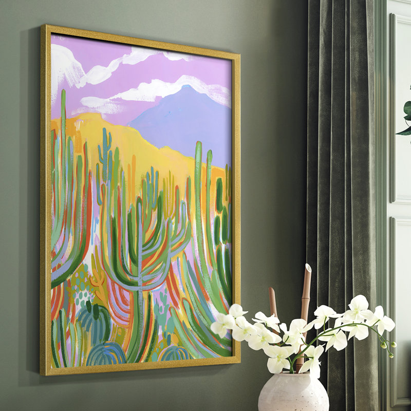 Lavender Desert I, reproduction encadrée - bois massif, H 20 po x l 16 po