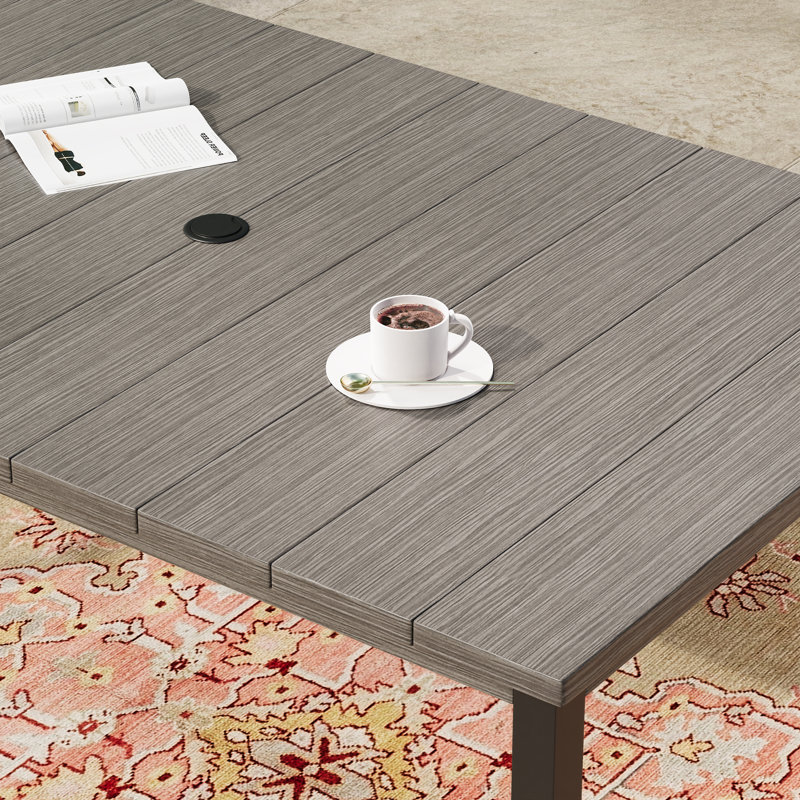 Ensemble repas extérieur pour 6 personnes, Gris bois / gris