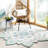 Thompson Novelty Hand Tufted Wool/Cotton Geometric Rug in Beige/Green-45789844