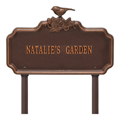 Chickadee Ivy 1-Line Personalized Garden Sign
