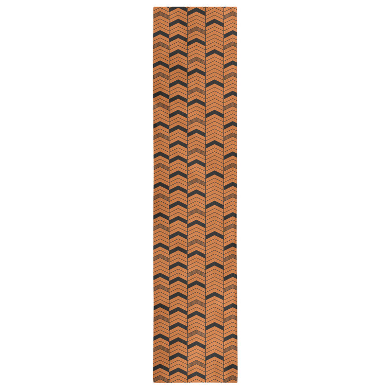Chemin de table Festive Hol, L 90 po x l 16 po, Orange / Noir, Polyester