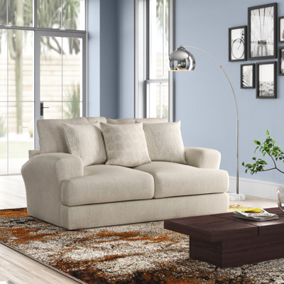 72" Recessed Arm Loveseat with Reversible Cushions