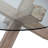Jaonte Pine Round Glass Top Solid Wood Base Dining Table