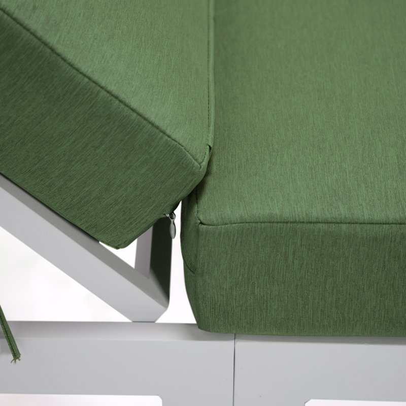 Chaise longue inclinable longue avec coussins 74,8 po Chelsea, Vert