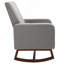 Chaise berçante en bois, fauteuil rembourré