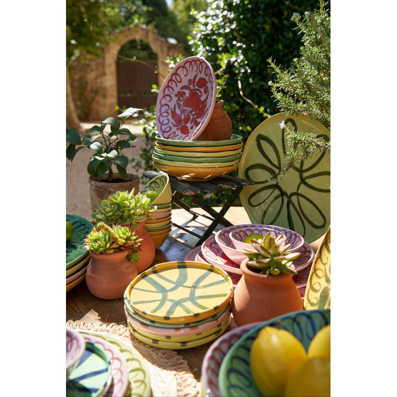 Amalfi Appetizer Plate - Lime - 7.1", Mustard
