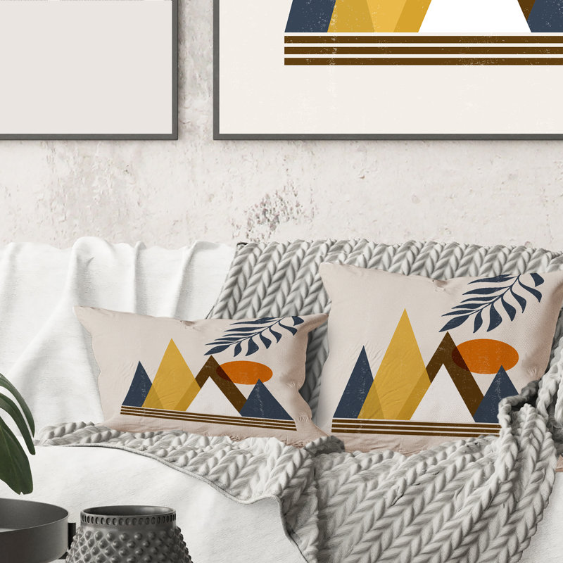 Housse et coussin rectangulaires Sun and Moon in Mountains I