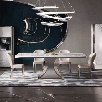 Modern Minimalist Long Rock Board Table