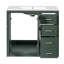 36 po, armoire de salle de bain, lavabo en céramique, planches, glissière à tiroir lisse, rangement multifonctionnel, cadre moderne en bois massif, rangement spacieux pour les articles, portes à fermeture douce, design rétro