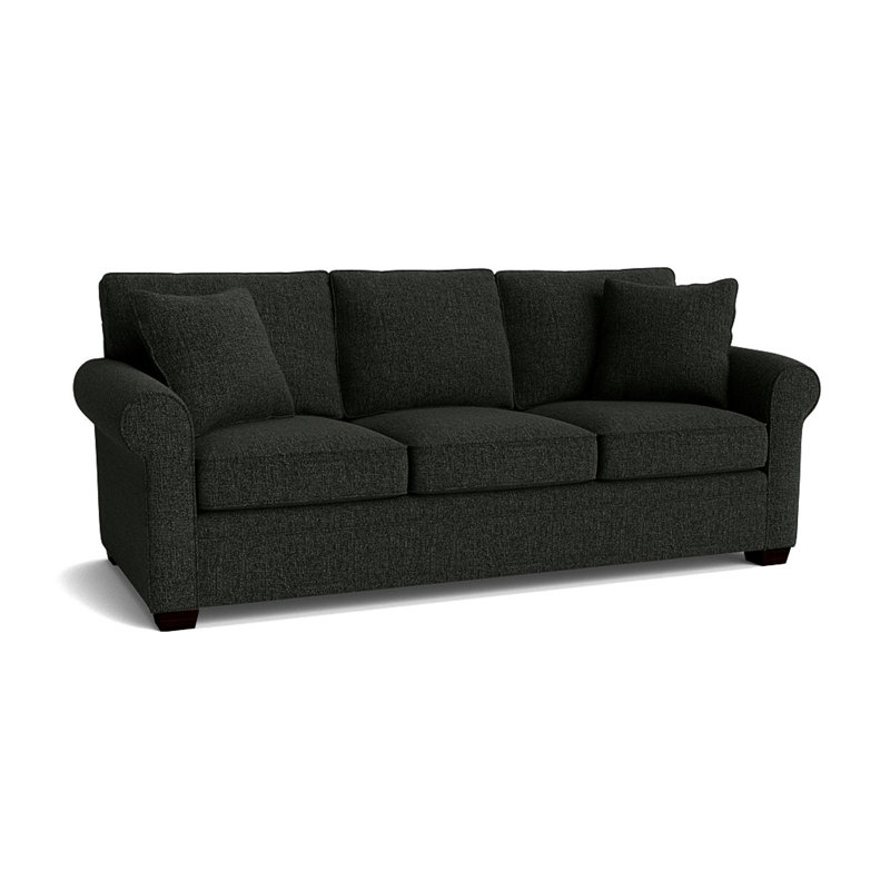 Quaker Upholstered 84'' Sofa, Espresso, Giovanna Pewter